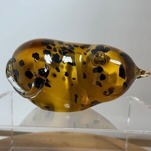 Hand Blow Glass Cat Paperweight